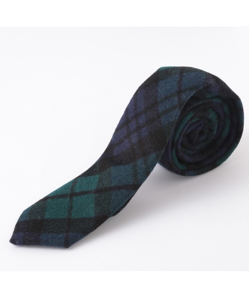 Quit Running（クイトランニング）の「ウールツイード チェック ネクタイ（ネクタイ・メンズ・グレー/ブラウン/ブラック×ブルー/ワイン/チャコール/ダークベージュ/ブラック系その他/ダークブラウン/ライトブラウン/オレンジ/グレー系その他/ブラウン系その他/ブラック×グリーン/グレー系その他2/グレー系その他4/ブラウン系その他2/アッシュグレー/ブルー/ネイビー/パープル/ライトグレー/ミント/レッド系その他2/グレー系その他5/ライトブルー/チャコールグレー/レッド/インディゴブルー/ダークインディゴブルー/マルーン/ブラック×ピンク/レッド系その他/ブラック系その他2/ブラウン系その他3/レッド系その他3/グレー系その他3/ダークネイビー/ライラック/ターコイズブルー・FREE）」の4枚目の写真