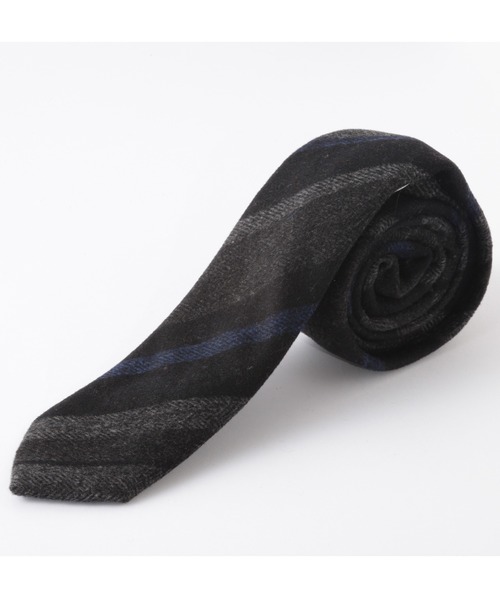 Quit Running（クイトランニング）の「ウールツイード チェック ネクタイ（ネクタイ・メンズ・グレー/ブラウン/ブラック×ブルー/ワイン/チャコール/ダークベージュ/ブラック系その他/ダークブラウン/ライトブラウン/オレンジ/グレー系その他/ブラウン系その他/ブラック×グリーン/グレー系その他2/グレー系その他4/ブラウン系その他2/アッシュグレー/ブルー/ネイビー/パープル/ライトグレー/ミント/レッド系その他2/グレー系その他5/ライトブルー/チャコールグレー/レッド/インディゴブルー/ダークインディゴブルー/マルーン/ブラック×ピンク/レッド系その他/ブラック系その他2/ブラウン系その他3/レッド系その他3/グレー系その他3/ダークネイビー/ライラック/ターコイズブルー・FREE）」の6枚目の写真