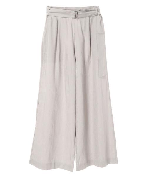 YECCA VECCA（イェッカヴェッカ）の「・ベルト付きイージタックパンツ3（その他パンツ・レディース・グレー・FREE）」の2枚目の写真