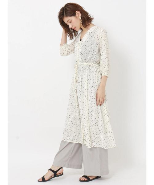 YECCA VECCA（イェッカヴェッカ）の「・ベルト付きイージタックパンツ3（その他パンツ・レディース・グレー・FREE）」の10枚目の写真