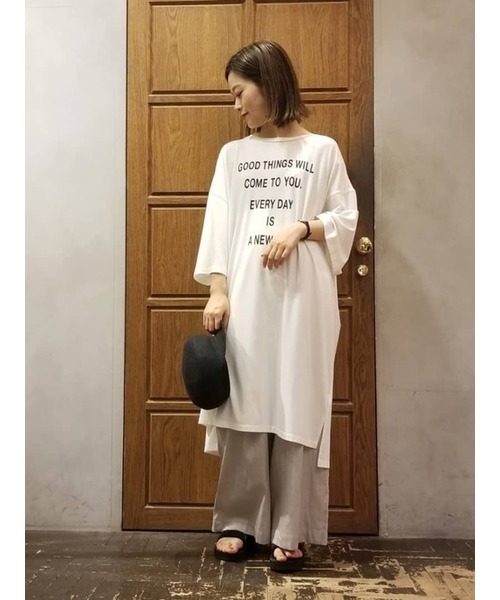 YECCA VECCA（イェッカヴェッカ）の「・ベルト付きイージタックパンツ3（その他パンツ・レディース・グレー・FREE）」の12枚目の写真