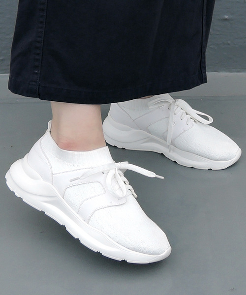 minia(ミニア)の「ニットスニーカー □(スニーカー・レディース・ホワイト/ブラック・LL/S/M/L)」の10枚目の写真