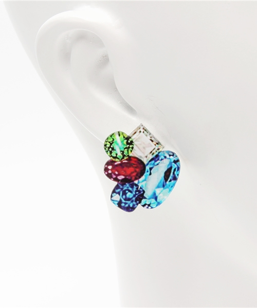 bpr BEAMS Women's(ビーピーアール ビームス)の「artysmarty / gem ピアス(ピアス(両耳用)・レディース・ブルー/バイオレット・ONE SIZE)」の4枚目の写真