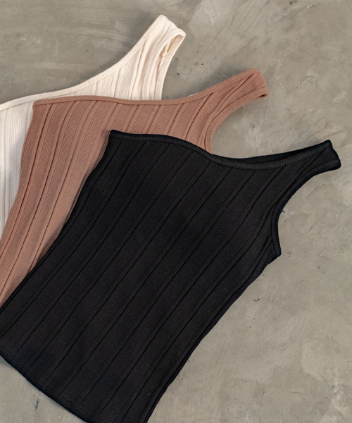 Aunt Marie's(アントマリーズ)の「AUNT MARIE'S カップ付きワンショルリブタンク(タンクトップ・レディース・ホワイト/ブラック/ブラウン・FREE)」の4枚目の写真