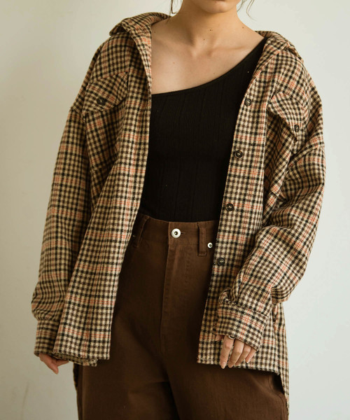 Aunt Marie's(アントマリーズ)の「AUNT MARIE'S カップ付きワンショルリブタンク(タンクトップ・レディース・ホワイト/ブラック/ブラウン・FREE)」の11枚目の写真