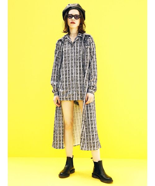 jouetie(ジュエティ)の「カラーネガパターンオーバーシャツ(シャツ/ブラウス・レディース・ブラック/イエロー/パープル・MEDIUM)」の15枚目の写真