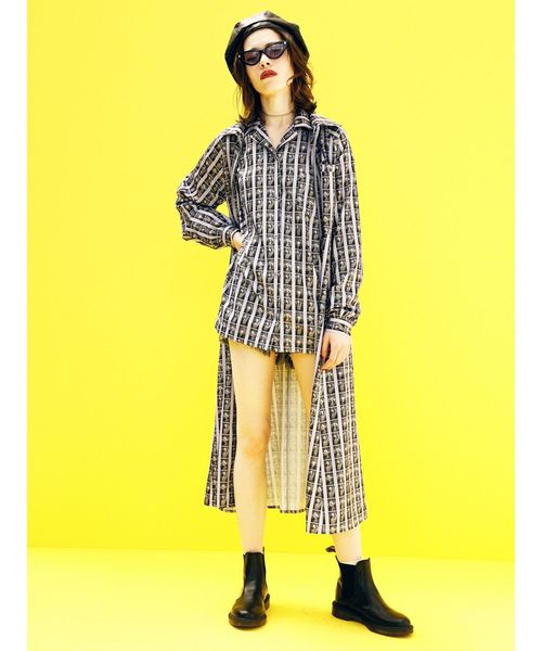 jouetie(ジュエティ)の「カラーネガパターンオーバーシャツ(シャツ/ブラウス・レディース・ブラック/イエロー/パープル・MEDIUM)」の16枚目の写真