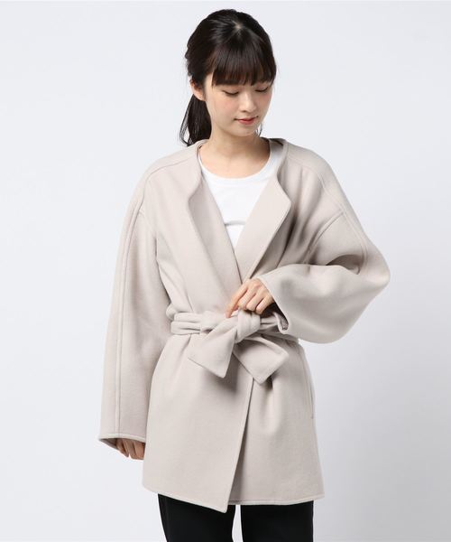 【日本製】CASA FLINE カーサフライン ウール 100% ハーフコート CASA FLINE - 【日本製】CASA FLINE カーサフライン ウール 100