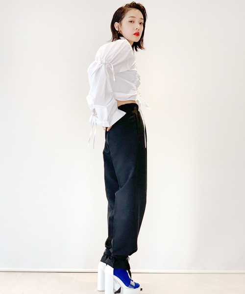 Narcissus（ナルシス）の「ネット限定【STIN#ME】裾ベルト付パンツ（その他パンツ・レディース・ブラック・FREE）」の9枚目の写真