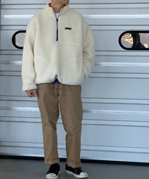 THOUSAND MILE(サウザンドマイル)の「【THOUSAND MILE/サウザンドマイル】WAVE BOA JACKET ボア ハーフジップ プルオーバー ビッグシルエット(その他アウター・メンズ・ホワイト/パープル・M/L)」の4枚目の写真