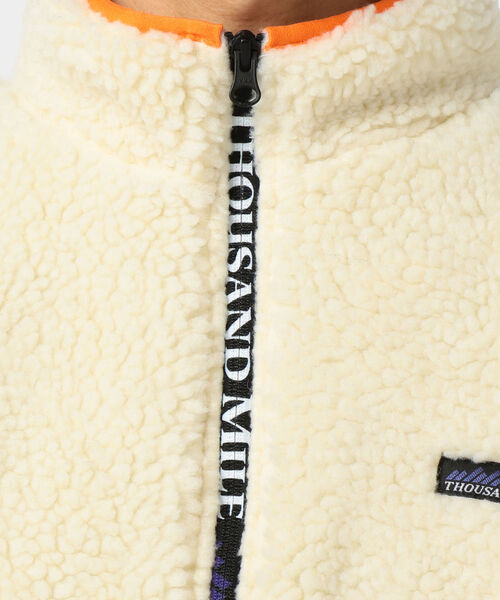 THOUSAND MILE(サウザンドマイル)の「【THOUSAND MILE/サウザンドマイル】WAVE BOA JACKET ボア ハーフジップ プルオーバー ビッグシルエット(その他アウター・メンズ・ホワイト/パープル・M/L)」の7枚目の写真