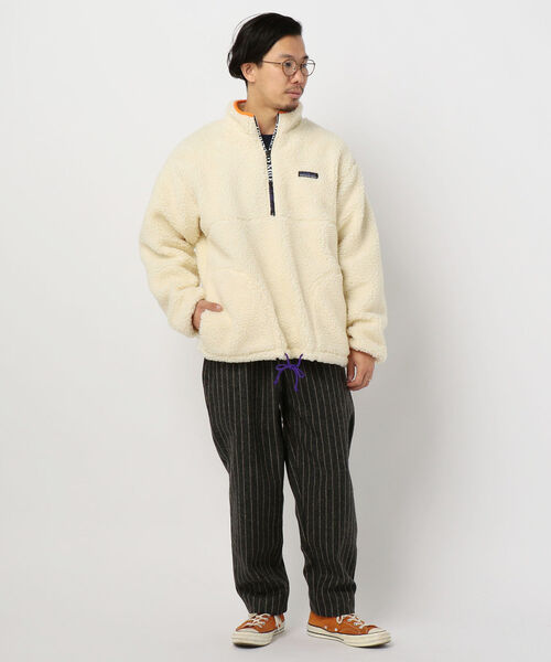 THOUSAND MILE(サウザンドマイル)の「【THOUSAND MILE/サウザンドマイル】WAVE BOA JACKET ボア ハーフジップ プルオーバー ビッグシルエット(その他アウター・メンズ・ホワイト/パープル・M/L)」の13枚目の写真
