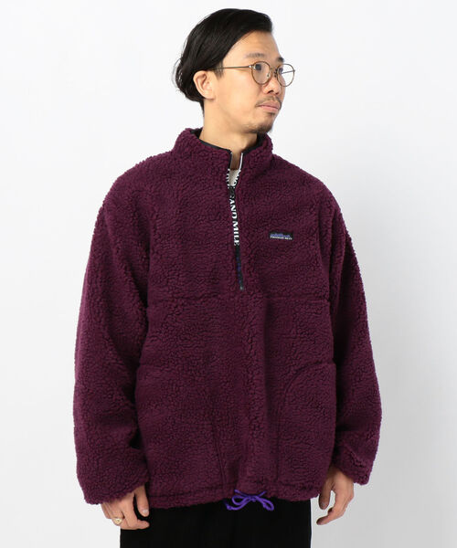 THOUSAND MILE(サウザンドマイル)の「【THOUSAND MILE/サウザンドマイル】WAVE BOA JACKET ボア ハーフジップ プルオーバー ビッグシルエット(その他アウター・メンズ・ホワイト/パープル・M/L)」の12枚目の写真
