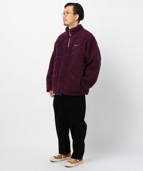 THOUSAND MILE(サウザンドマイル)の「【THOUSAND MILE/サウザンドマイル】WAVE BOA JACKET ボア ハーフジップ プルオーバー ビッグシルエット(その他アウター・メンズ・ホワイト/パープル・M/L)」の11枚目の写真