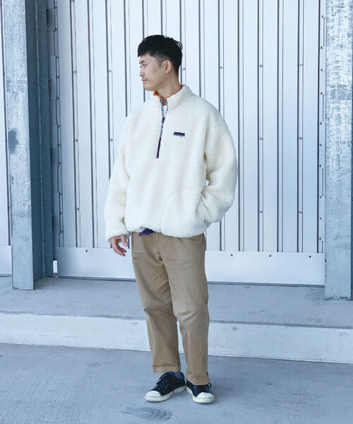 THOUSAND MILE(サウザンドマイル)の「【THOUSAND MILE/サウザンドマイル】WAVE BOA JACKET ボア ハーフジップ プルオーバー ビッグシルエット(その他アウター・メンズ・ホワイト/パープル・M/L)」の17枚目の写真