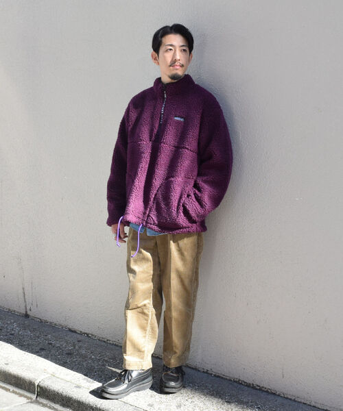 THOUSAND MILE(サウザンドマイル)の「【THOUSAND MILE/サウザンドマイル】WAVE BOA JACKET ボア ハーフジップ プルオーバー ビッグシルエット(その他アウター・メンズ・ホワイト/パープル・M/L)」の22枚目の写真