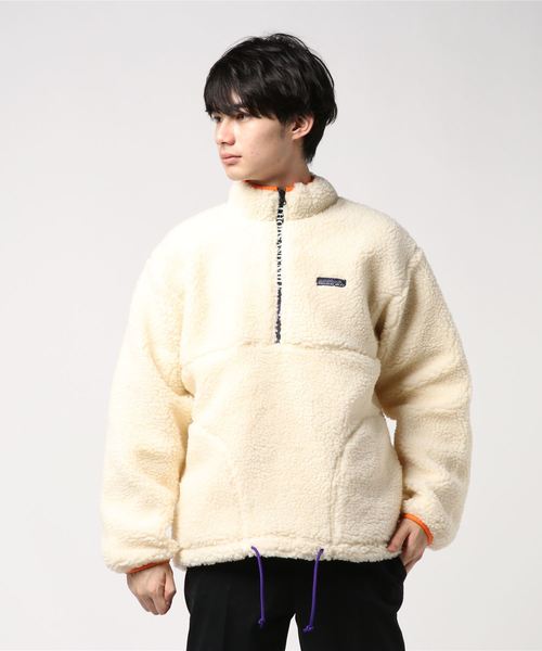 THOUSAND MILE(サウザンドマイル)の「【THOUSAND MILE/サウザンドマイル】WAVE BOA JACKET ボア ハーフジップ プルオーバー ビッグシルエット(その他アウター・メンズ・ホワイト/パープル・M/L)」の20枚目の写真