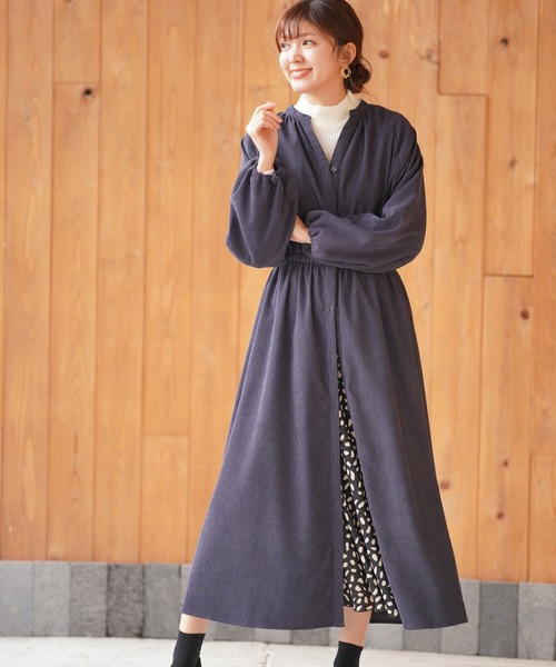 上品ラッピング無料 Rps アールピーエス のファッション Rps アールピーエス のシャツワンピース 細コールノーカラーフレアーシャツワンピース を購入できます Rps ワンピース 細コールノーカラーフレアーシャツワンピース シャツワンピース