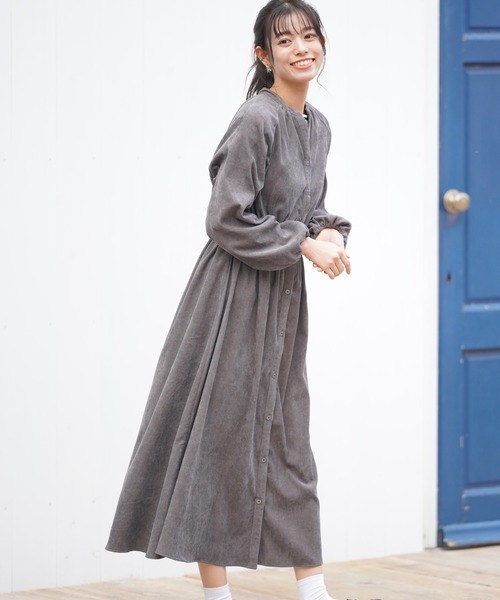 上品ラッピング無料 Rps アールピーエス のファッション Rps アールピーエス のシャツワンピース 細コールノーカラーフレアーシャツワンピース を購入できます Rps ワンピース 細コールノーカラーフレアーシャツワンピース シャツワンピース