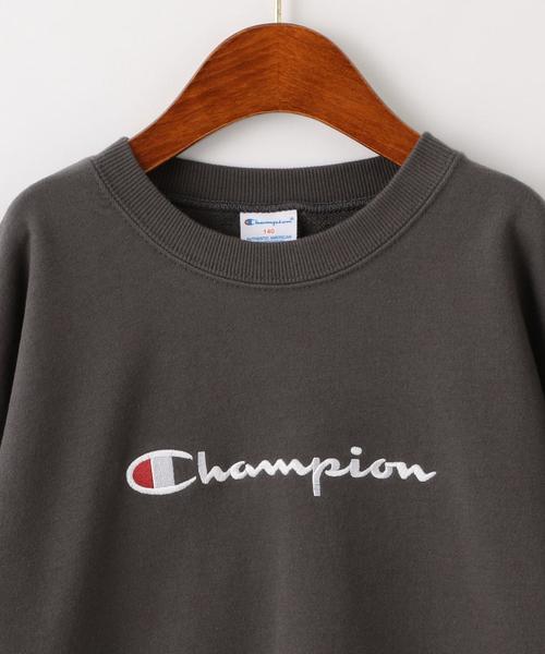 Champion(チャンピオン)の「◆【ジュニア】〔別注〕CHAMPION(チャンピオン)ロゴ スウェット/ クレイジーパターン(スウェット・キッズ・ダークグレー/オフホワイト/ベージュ・150cm/160cm/140cm)」の5枚目の写真