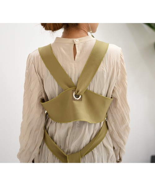 Eimee Law（エイミーロウ）の「【Eimee Law】3WAYビスチェSETスタンドカラーOP（ワンピース・レディース・ブラック/アイボリー/モカ・38）」の13枚目の写真