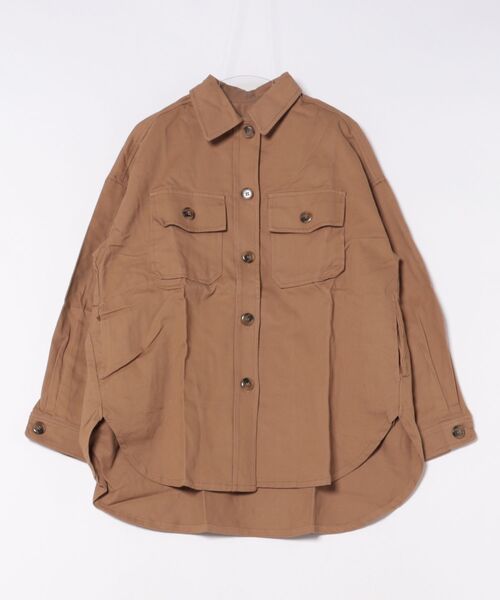 ブラウス シャツ カツラギビッグシルエットCPOシャツジャケット レディース セール】カツラギビッグシルエットCPOシャツジャケット（シャツ