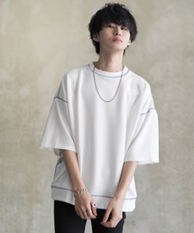 ドルマンスリーブステッチ裏毛ビッグ半袖スウェット【ファッションインフルエンサー tai×anown 限定コラボ】