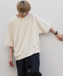 anown | ドルマンスリーブステッチ裏毛ビッグ半袖スウェット【ファッションインフルエンサー tai×anown 限定コラボ】(Tシャツ/カットソー)