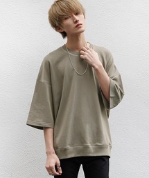 anown | ドルマンスリーブステッチ裏毛ビッグ半袖スウェット【ファッションインフルエンサー tai×anown 限定コラボ】(Tシャツ/カットソー)