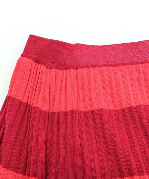 RNA（アールエヌエー）の「K2492 ボーダーシアーニットスカート（スカート・レディース・レッド/ベージュ/ブルー・MEDIUM）」の5枚目の写真