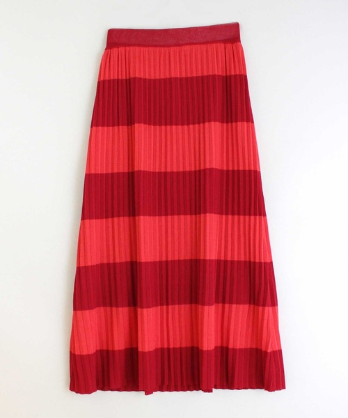RNA（アールエヌエー）の「K2492 ボーダーシアーニットスカート（スカート・レディース・レッド/ベージュ/ブルー・MEDIUM）」の13枚目の写真