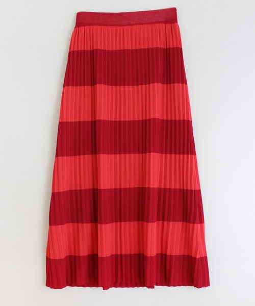 RNA（アールエヌエー）の「K2492 ボーダーシアーニットスカート（スカート・レディース・レッド/ベージュ/ブルー・MEDIUM）」の15枚目の写真