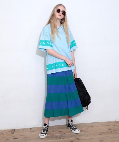 RNA（アールエヌエー）の「K2492 ボーダーシアーニットスカート（スカート・レディース・レッド/ベージュ/ブルー・MEDIUM）」の10枚目の写真