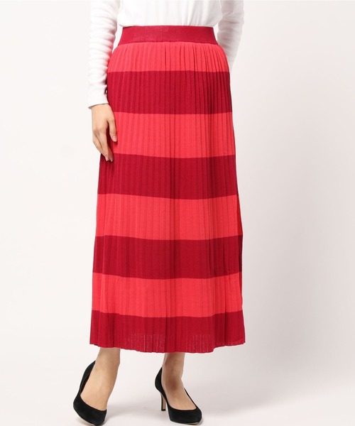 RNA（アールエヌエー）の「K2492 ボーダーシアーニットスカート（スカート・レディース・レッド/ベージュ/ブルー・MEDIUM）」の12枚目の写真