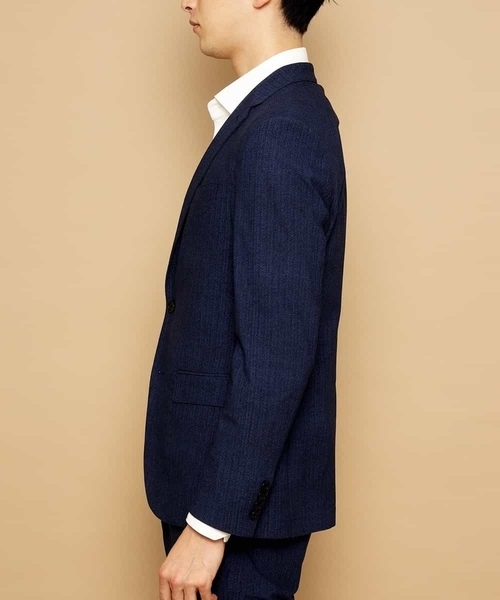 MICHEL KLEIN HOMME   （ミッシェルクランオム）の「【洗える】ジャケット（FLEX DRYヘリンボン）（テーラードジャケット・メンズ・ライトグレー/ネイビー/ブルー・SMALL/MEDIUM/LARGE/X-LARGE）」の7枚目の写真