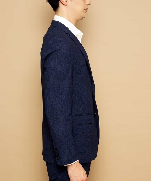 MICHEL KLEIN HOMME   （ミッシェルクランオム）の「【洗える】ジャケット（FLEX DRYヘリンボン）（テーラードジャケット・メンズ・ライトグレー/ネイビー/ブルー・SMALL/MEDIUM/LARGE/X-LARGE）」の9枚目の写真