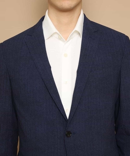 MICHEL KLEIN HOMME   （ミッシェルクランオム）の「【洗える】ジャケット（FLEX DRYヘリンボン）（テーラードジャケット・メンズ・ライトグレー/ネイビー/ブルー・SMALL/MEDIUM/LARGE/X-LARGE）」の10枚目の写真