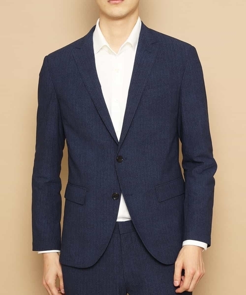 MICHEL KLEIN HOMME   （ミッシェルクランオム）の「【洗える】ジャケット（FLEX DRYヘリンボン）（テーラードジャケット・メンズ・ライトグレー/ネイビー/ブルー・SMALL/MEDIUM/LARGE/X-LARGE）」の15枚目の写真