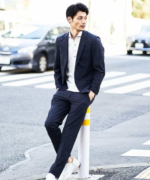 MICHEL KLEIN HOMME   （ミッシェルクランオム）の「【洗える】ジャケット（FLEX DRYヘリンボン）（テーラードジャケット・メンズ・ライトグレー/ネイビー/ブルー・SMALL/MEDIUM/LARGE/X-LARGE）」の18枚目の写真