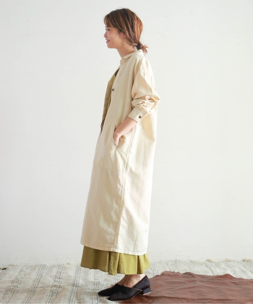 NOMBRE IMPAIR(ノンブルアンペール)の「コットンボイル パネルフレアワンピース(ワンピース・レディース・ネイビー/ライトグリーン・FREE)」の7枚目の写真