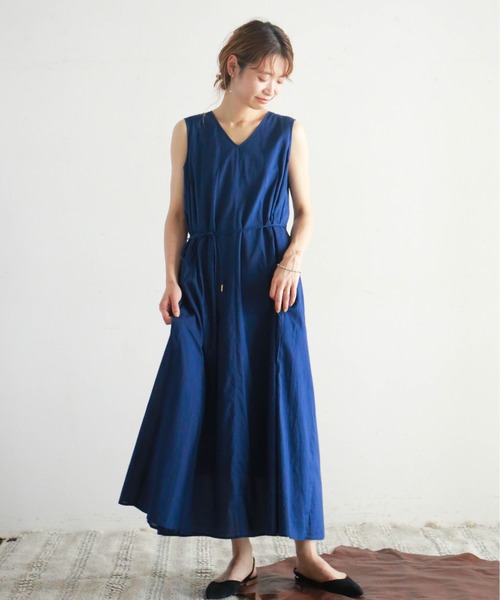 NOMBRE IMPAIR(ノンブルアンペール)の「コットンボイル パネルフレアワンピース(ワンピース・レディース・ネイビー/ライトグリーン・FREE)」の17枚目の写真