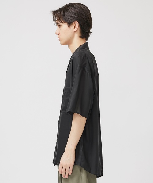 THEE（シー）の「【THEE】オーバーサイズテイルシャツ / TL-SH-07（シャツ/ブラウス・メンズ・ブラック/カーキ・1/2）」の6枚目の写真
