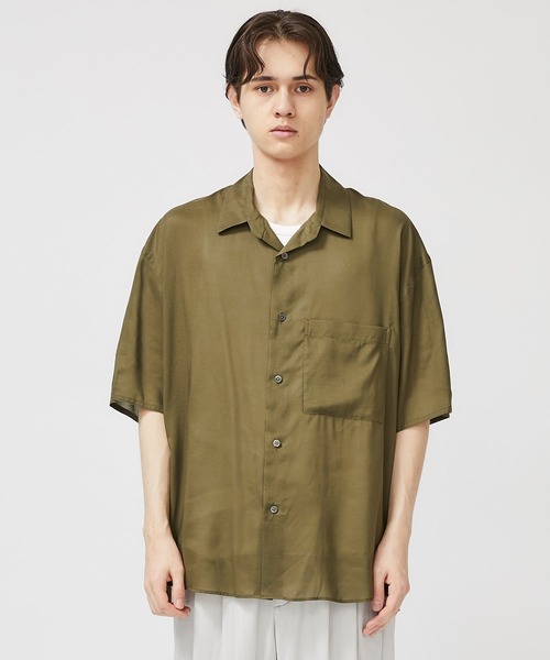 THEE（シー）の「【THEE】オーバーサイズテイルシャツ / TL-SH-07（シャツ/ブラウス・メンズ・ブラック/カーキ・1/2）」の8枚目の写真
