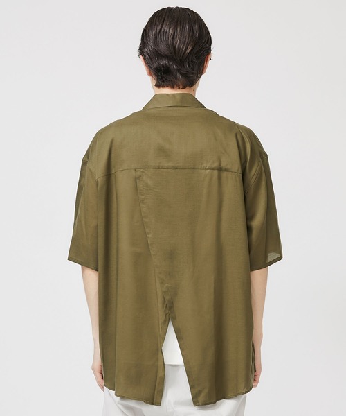 THEE（シー）の「【THEE】オーバーサイズテイルシャツ / TL-SH-07（シャツ/ブラウス・メンズ・ブラック/カーキ・1/2）」の9枚目の写真