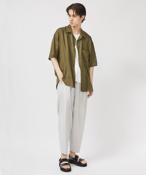 THEE（シー）の「【THEE】オーバーサイズテイルシャツ / TL-SH-07（シャツ/ブラウス・メンズ・ブラック/カーキ・1/2）」の7枚目の写真