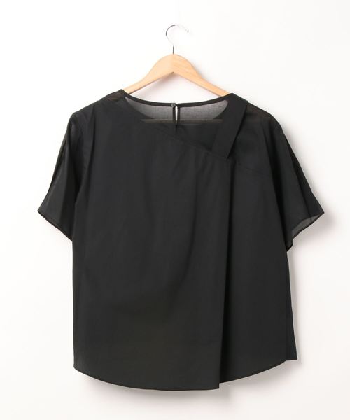 La SRIC（ラスリック）の「La SRIC/ワンショルダードッキングブラウス（シャツ/ブラウス・レディース・ブラック/アイボリー・38）」の16枚目の写真