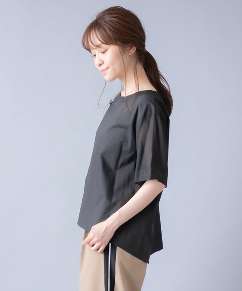 La SRIC（ラスリック）の「La SRIC/ワンショルダードッキングブラウス（シャツ/ブラウス・レディース・ブラック/アイボリー・38）」の10枚目の写真