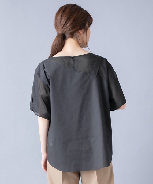 La SRIC（ラスリック）の「La SRIC/ワンショルダードッキングブラウス（シャツ/ブラウス・レディース・ブラック/アイボリー・38）」の11枚目の写真