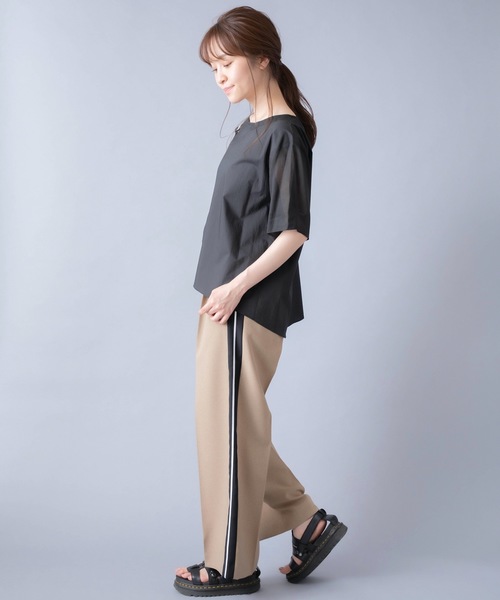 La SRIC（ラスリック）の「La SRIC/ワンショルダードッキングブラウス（シャツ/ブラウス・レディース・ブラック/アイボリー・38）」の13枚目の写真