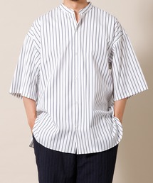 ADAM ET ROPE' | 〈WEB・一部店舗限定〉ドロップショルダー バンドカラーシャツ(シャツ/ブラウス)